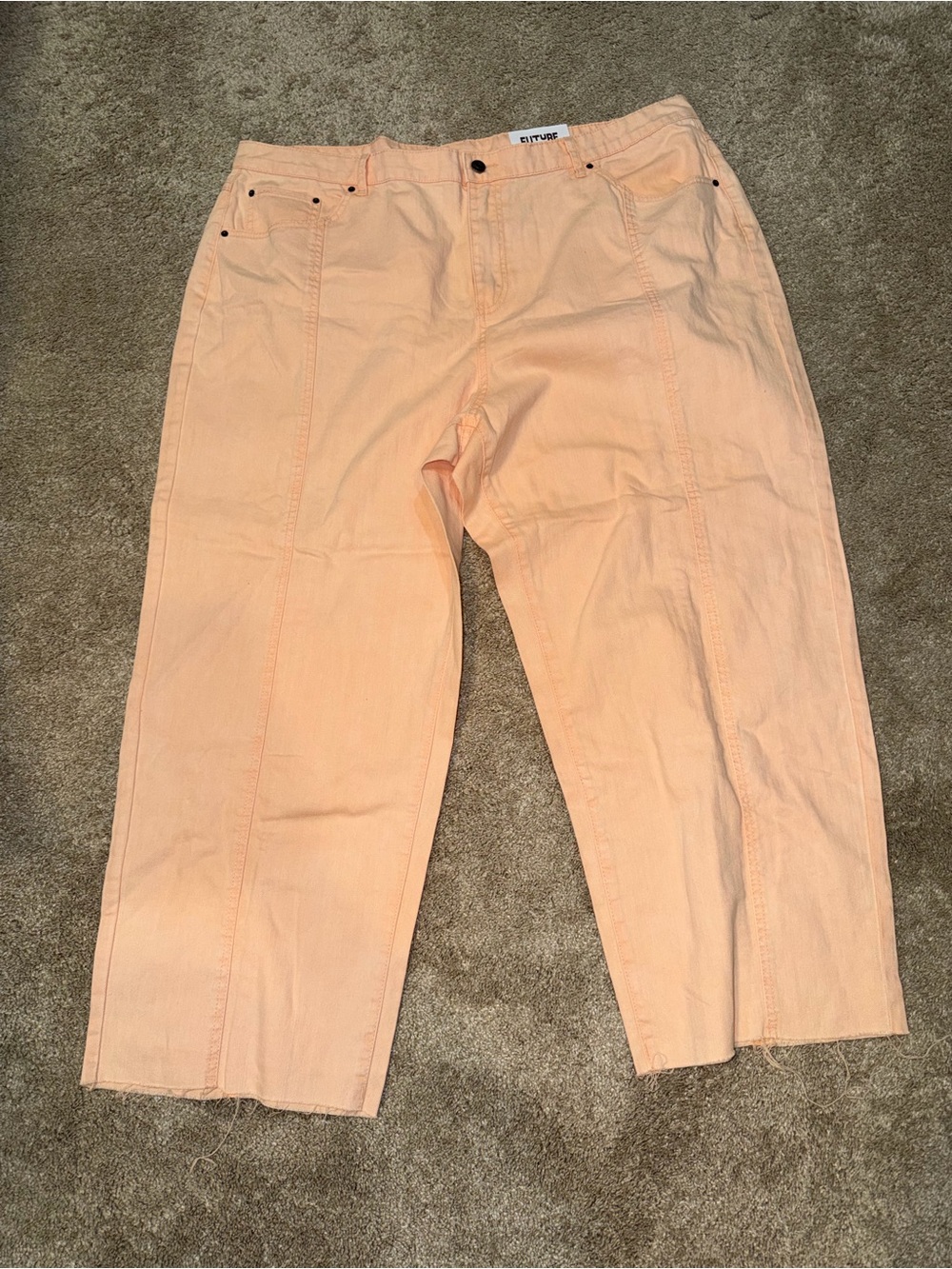 Future Collective Peach Straight Leg Women's Jeans. NWT